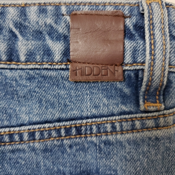 Hidden Jeans Embroidered Distressed Denim Skirt - Picture 5 of 10